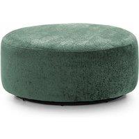 Abakus Direct Harriet Crushed Chenille Large Swivel Footstool in Rifle Green