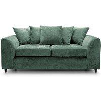 Abakus Direct Harriet Crushed Chenille 3 Seater Sofa in Rifle Green
