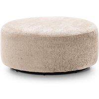 Abakus Direct Harriet Crushed Chenille Large Swivel Footstool in Cream