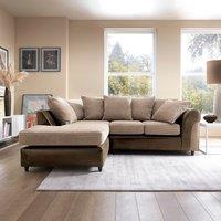 Abakus Direct Harvey Left Facing Corner Sofa in Brown