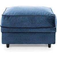 Abakus Direct Chicago Spill-Proof Velvet Footstool in Dark Blue