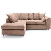 Abakus Direct Jumbo Corner Sofa Brown Left