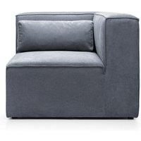 Abakus Direct Doris Corner Unit in Dark Grey Cord Chenille