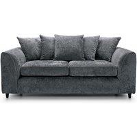 Abakus Direct Harriet Crushed Chenille 3 Seater Sofa in Dark Grey