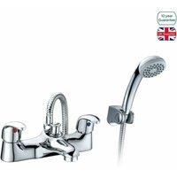 Nes Home Chrome Studio Bath Shower Mixer Tap & Handset Complete in Silver