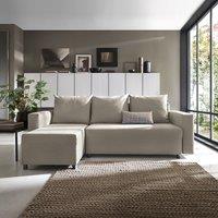 Abakus Direct Oslo Reversible Corner Sofa Bed in Sand in Khaki