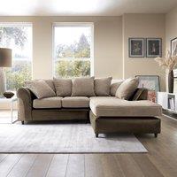 Abakus Direct Harvey Right Facing Corner Sofa in Brown
