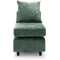 Harriet Crushed Chenille Extension Unit in Rifle Green