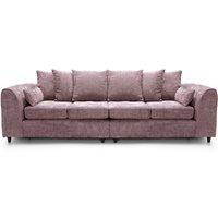 Abakus Direct Harriet Crushed Chenille 4 Seater Sofa in Pink
