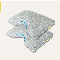 Brightr Sleep 2 pack MoonHug Adjustable Memory Foam pillow with cut out in Grey