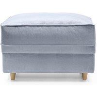 Abakus Direct Chicago Spill-Proof Velvet Footstool in Silver