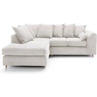 Abakus Direct Jumbo Cord Corner Sofa Left Hand in White