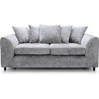 Abakus Direct Harriet Crushed Chenille 3 Seater Sofa in Light Grey
