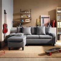 Abakus Direct Napoli Reversible Corner Sofa in Dark Grey