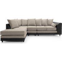 Abakus Direct Chicago Spill-Proof Velvet Right Hand Facing Corner Sofa in Light Blue