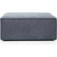 Abakus Direct Doris Footstool in Dark Grey Cord Chenille in Light Grey
