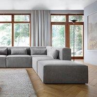 Abakus Direct Doris Large Reversible Corner Sofa with High-Density Foam Available in 6 Colours in Light Grey
