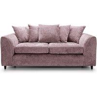 Abakus Direct Harriet Crushed Chenille 3 Seater Sofa in Pink