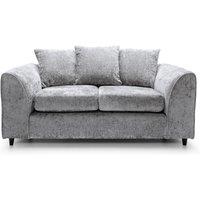 Abakus Direct Harriet Crushed Chenille 2 Seater Sofa in Light Grey