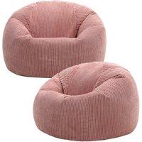icon Kingston Classic Beanbag, Corduroy 2 Pack in Light Pink