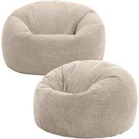 icon Kingston Classic Beanbag, Corduroy 2 Pack in Natural