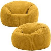 icon Kingston Classic Beanbag, Corduroy 2 Pack in Yellow