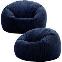 icon Kingston Classic Beanbag, Corduroy 2 Pack in Navy