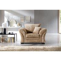 Abakus Direct Farrow Crushed Chenille Armchair in Brown