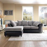Abakus Direct Harvey Left Facing Corner Sofa in Grey