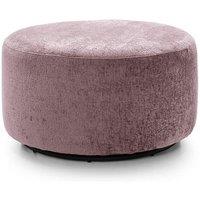 Abakus Direct Harriet Crushed Chenille Swivel Footstool in Pink