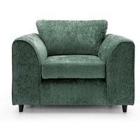 Abakus Direct Harriet Crushed Chenille Armchair Chair in Rifle Green