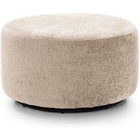 Abakus Direct Harriet Crushed Chenille Swivel Footstool in Cream