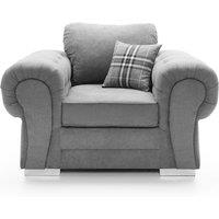 Abakus Direct Verona Linen Armchair in Light Grey