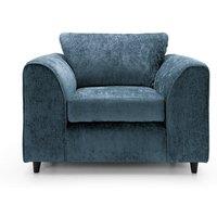 Abakus Direct Harriet Crushed Chenille Armchair Chair in Dark Blue