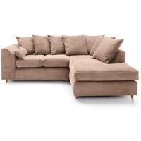 Abakus Direct Jumbo Corner Sofa Brown Right