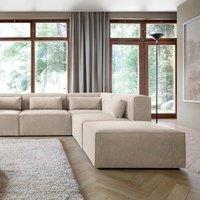 Abakus Direct Doris Large Reversible Corner Sofa with High-Density Foam Available in 6 Colours in Beige