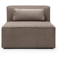 Abakus Direct Doris Armless Chair Module in Dark Grey Cord Chenille