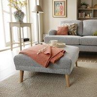Abakus Direct Harper Footstool - Durable & Easy Clean Upholstery in Grey