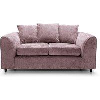 Abakus Direct Harriet Crushed Chenille 2 Seater Sofa in Pink