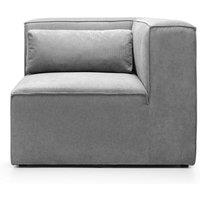 Abakus Direct Doris Corner Unit in Light Grey Cord Chenille
