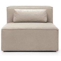 Abakus Direct Doris Armless Chair Module in Beige Cord Chenille