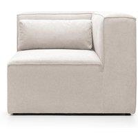 Doris Corner Unit in White Cord Chenille