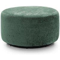 Abakus Direct Harriet Crushed Chenille Swivel Footstool in Rifle Green