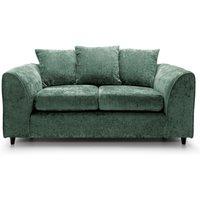 Abakus Direct Harriet Crushed Chenille 2 Seater Sofa in Rifle Green