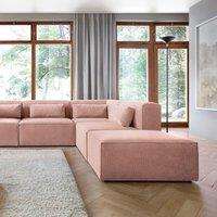 Abakus Direct Doris Large Reversible Corner Sofa with High-Density Foam Available in 6 Colours in Pink