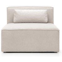 Abakus Direct Doris Armless Chair Module in White Cord Chenille