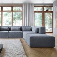 Abakus Direct Doris Large Reversible Corner Sofa with High-Density Foam Available in 6 Colours in Dark Grey