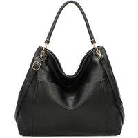 Fontanella Fashion Women's Gigante Oversize PU Shoulder Bag in Black