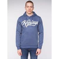 Henleys Men's Scripthen Hoodie in Bright Blue | Size: Large