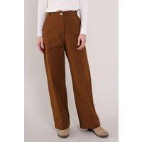Nomads Clothing Women's Cotton Wide Leg Trousers in Brown | Size: 14